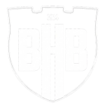 Shield-shaped black-and-white logo with bold 'BHB' lettering and '1914' above